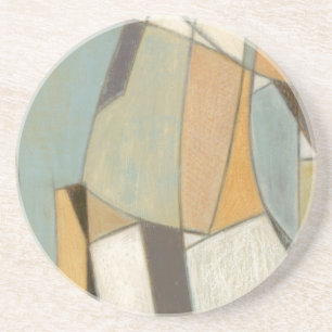 Abstract Composition with Muted Colours Coaster