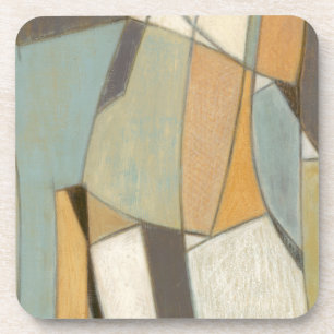 Abstract Composition with Muted Colours Coaster