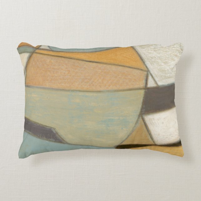 Abstract Composition with Muted Colours Decorative Pillow (Front)