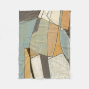Abstract Composition with Muted Colours Fleece Blanket