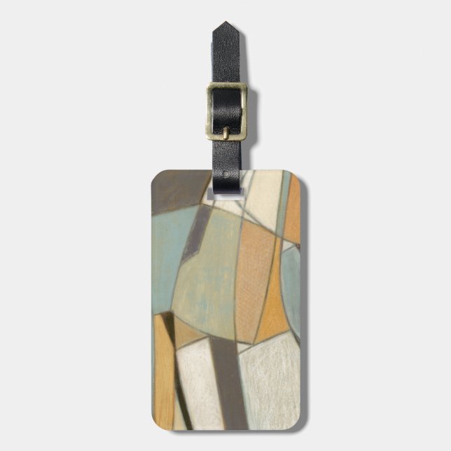 Abstract Composition with Muted Colours Luggage Tag (Front Vertical)