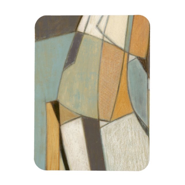 Abstract Composition with Muted Colours Magnet (Vertical)