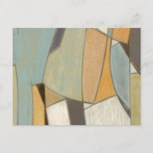 Abstract Composition with Muted Colours Postcard