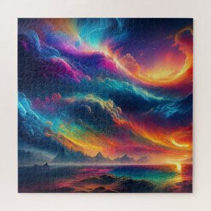 Abstract Compostion of a Color Perfect storm Jigsaw Puzzle