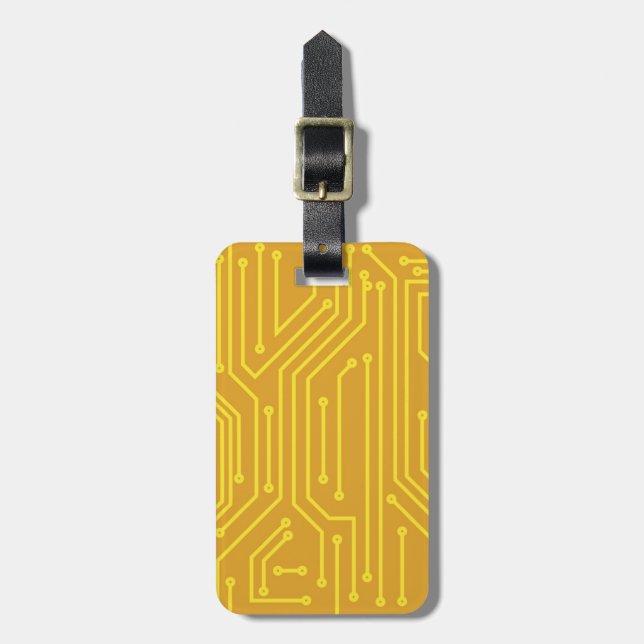 Abstract computer equipment luggage tag (Front Vertical)