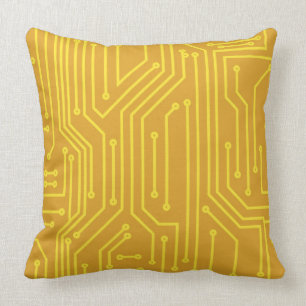 Abstract computer equipment throw pillow