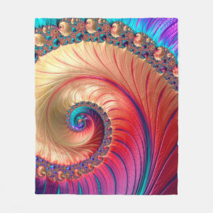Abstract Computer generated Fractal design. A frac Fleece Blanket
