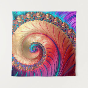 Abstract Computer generated Fractal design. A frac Tapestry