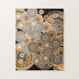 Abstract Concentric Circles Pattern Jigsaw Puzzle
