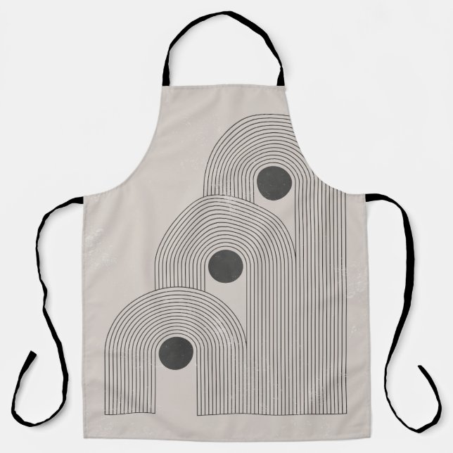 Abstract contemporary mid century poster with geom apron (Front)