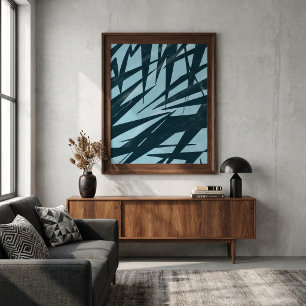 Abstract contemporary  minimalist unique geometry poster