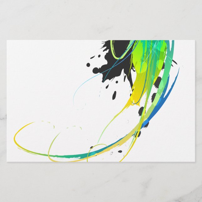 Abstract cool waters Paint Splatters (Front)