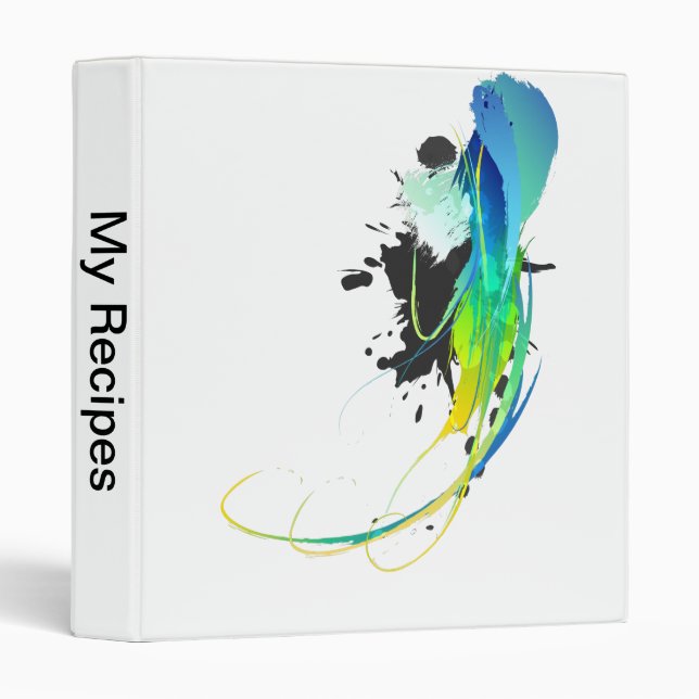 Abstract cool waters Paint Splatters Binder (Front/Spine)