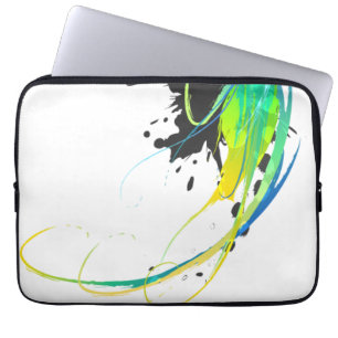 Abstract cool waters Paint Splatters Laptop Sleeve