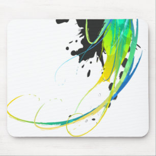 Abstract cool waters Paint Splatters Mouse Pad