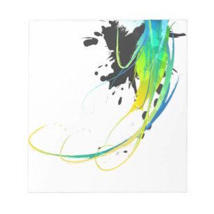 Abstract cool waters Paint Splatters Notepad