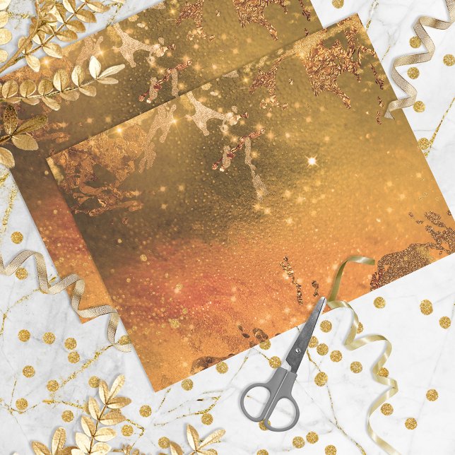 Abstract Copper Bronze Sparkly Modern Glam Chic Tissue Paper (Creator Uploaded)