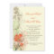 Abstract Coral Lime Flowers Swirls Wedding Invite