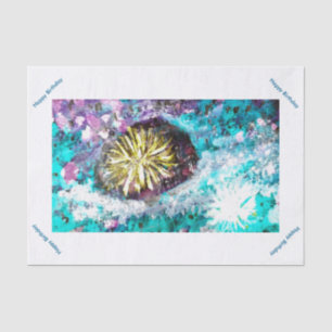 Abstract Coral Reef Sea Urchin Seaside Custom Tissue Paper
