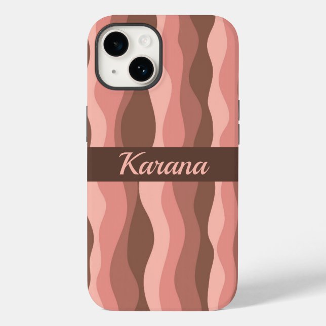 Abstract Coral Waves Case-Mate iPhone Case (Back)