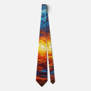 Abstract Core - Painterly Style Vibrant Art Tie