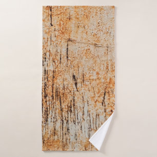 Abstract corroded colourful rusty metal background bath towel