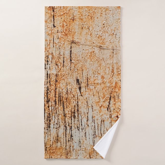 Abstract corroded colourful rusty metal background bath towel (Bath Towel)