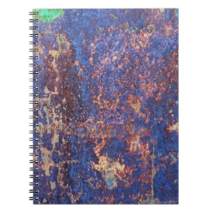 Abstract corroded colourful rusty metal background notebook
