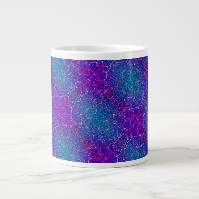 Abstract cosmic damask pattern large coffee mug (Front)