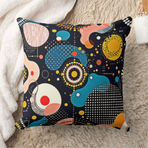 Abstract Cosmic Dance Throw Pillow