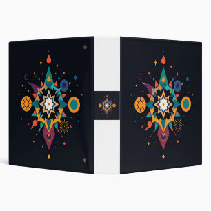 Abstract Cosmic Geometric Art Binder