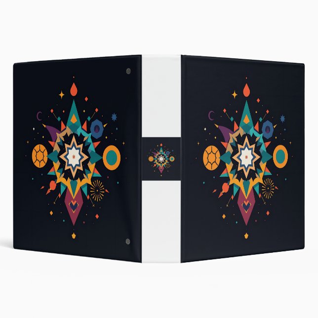 Abstract Cosmic Geometric Art Binder (Background)