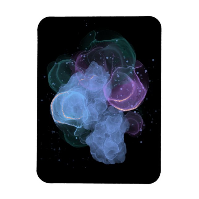Abstract Cosmic Nebula Photo Magnet (Vertical)