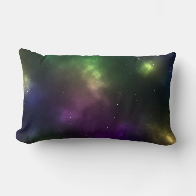 Abstract Cosmic Space Constellations Design Lumbar Pillow (Front)