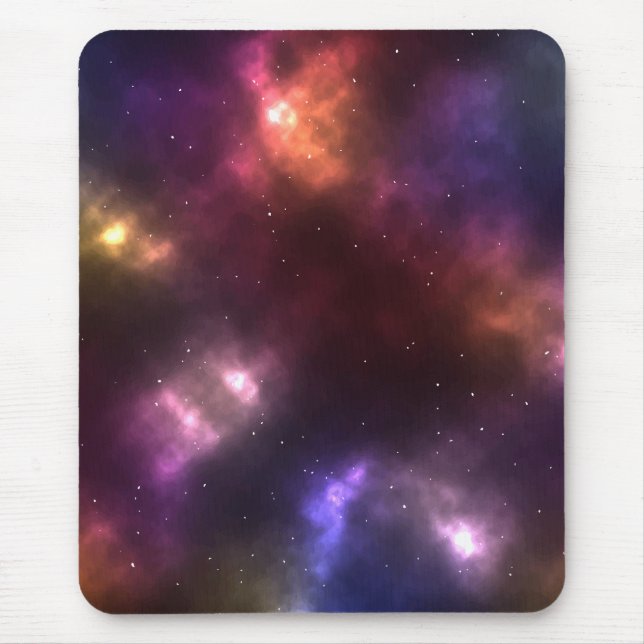 Abstract Cosmic Space Constellations Design Mouse Pad (Front)