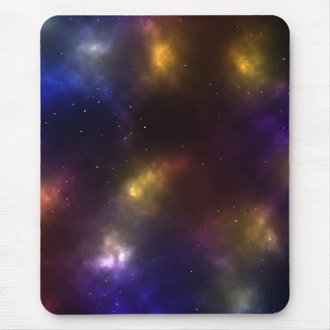 Abstract Cosmic Space Constellations Design Mouse Pad (Front)
