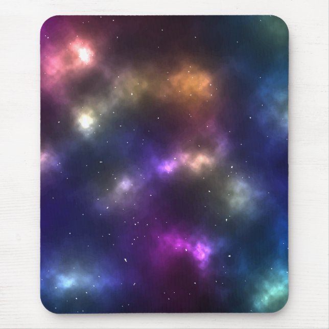 Abstract Cosmic Space Constellations Design Mouse Pad (Front)