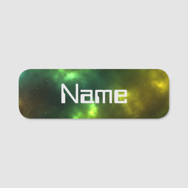 Abstract Cosmic Space Constellations Design Name Tag (Front)