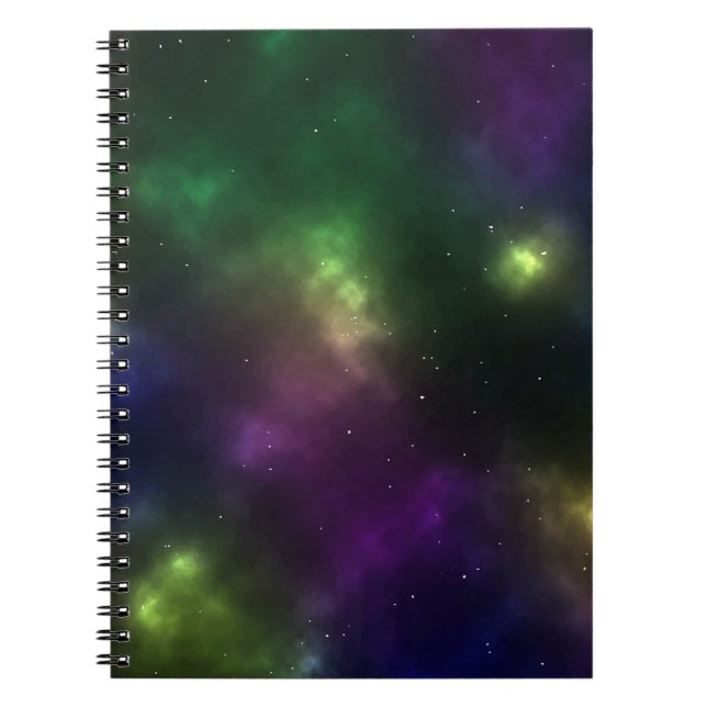Abstract Cosmic Space Constellations Design Notebook (Front)