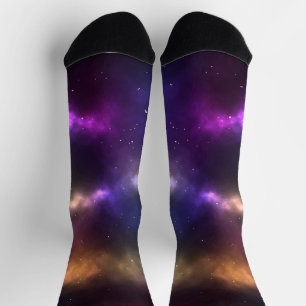 Abstract Cosmic Space Constellations Design Socks