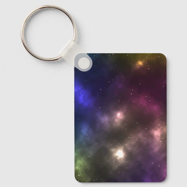 Abstract Cosmic Space Constellations  Keychain (Front)