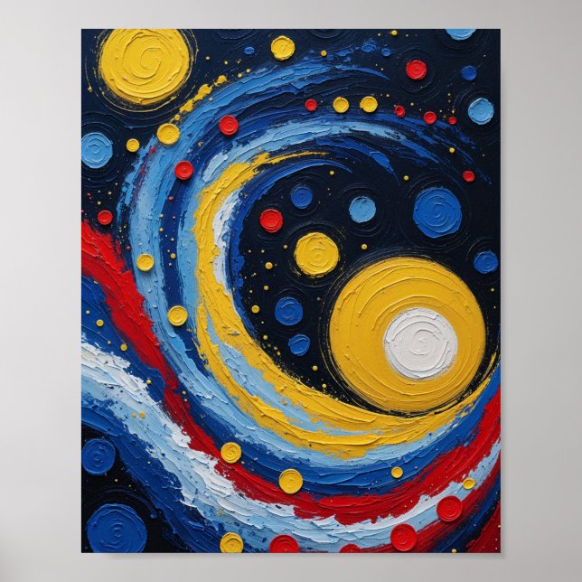 Abstract Cosmic Swirl Art Poster (Front)