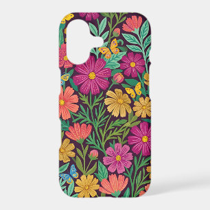 Abstract Cosmos Flowers Butterflies iPhone Cases