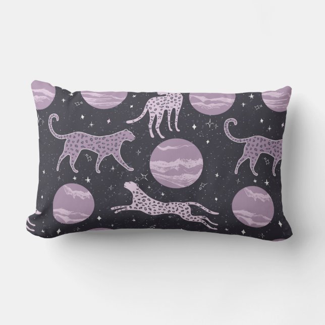 Abstract cosmos seamless pattern,galaxy background lumbar pillow (Front)