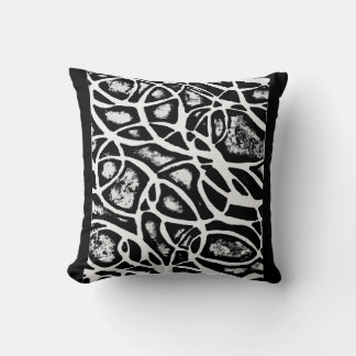Abstract cotton throw pillow. pillow