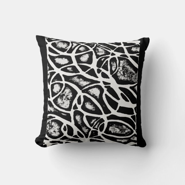 Abstract cotton throw pillow. pillow (Front)