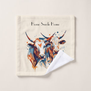 Abstract Cows, customizable Wash Cloth