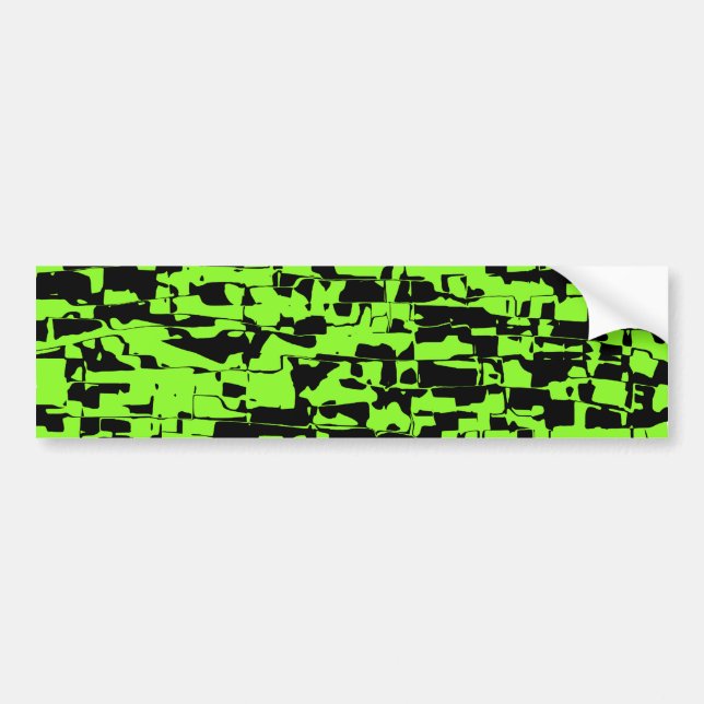 Abstract Crackle Bumper Sticker (Front)