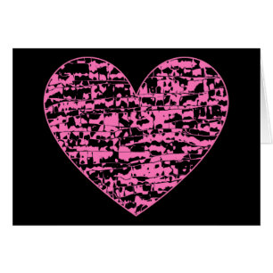 Abstract Crackle Heart