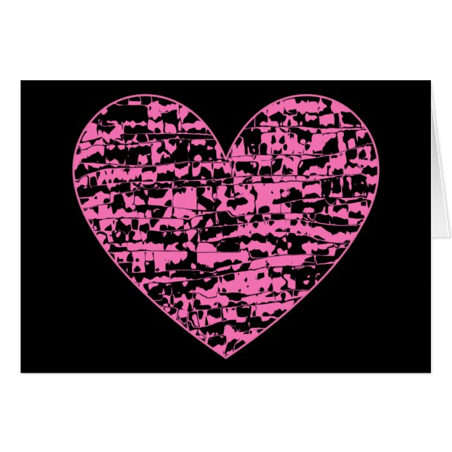 Abstract Crackle Heart (Front Horizontal)